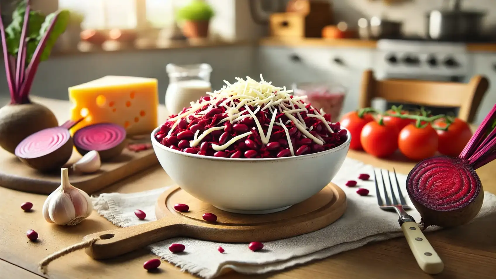 Свекла, фасоль и сыр: рецепт сытного и вкусного салата, который покорит всех