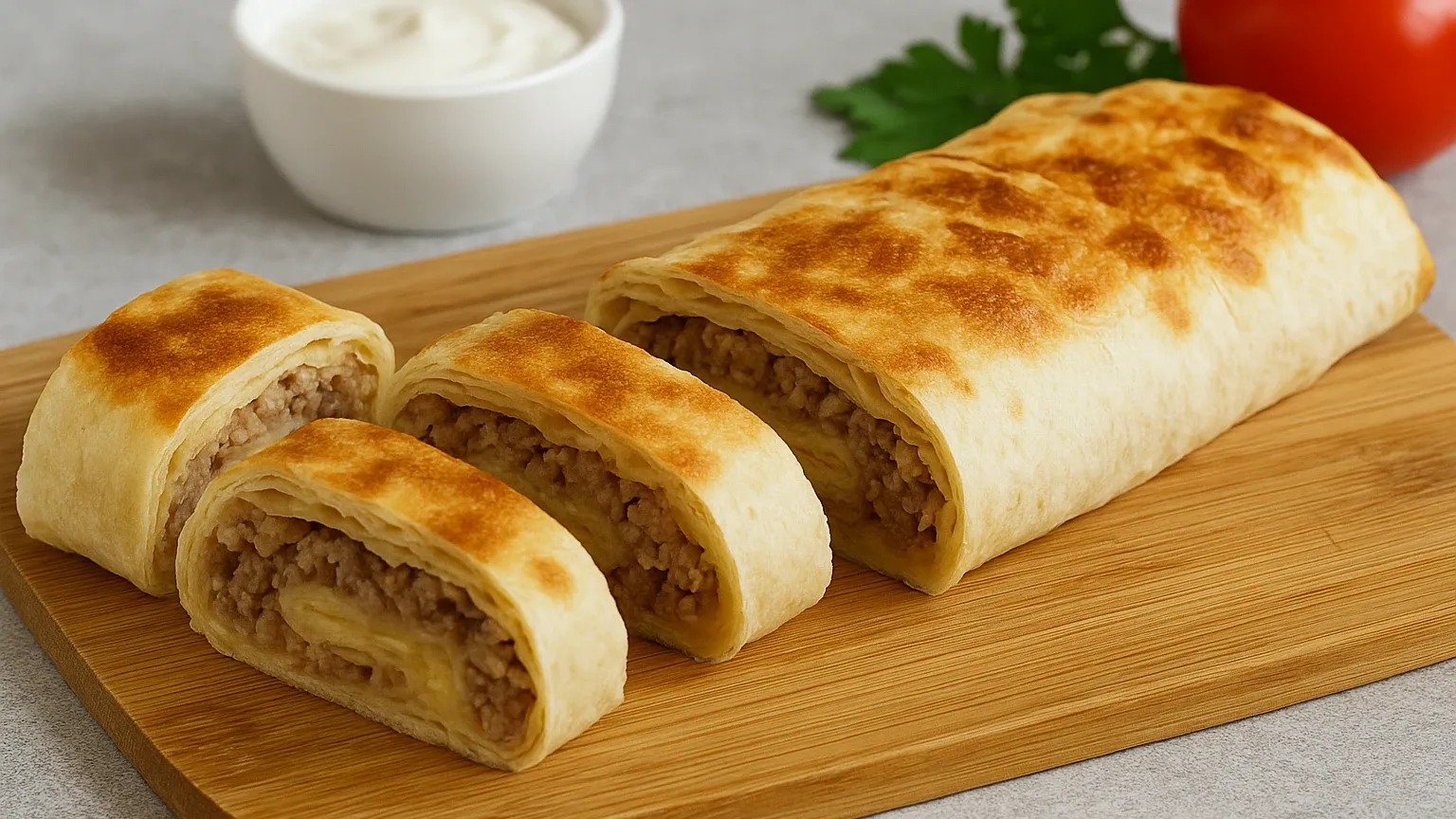 Вкуснейший рулет из лаваша с фаршем и сыром: всего 3 ингредиента, а вкус — на миллион