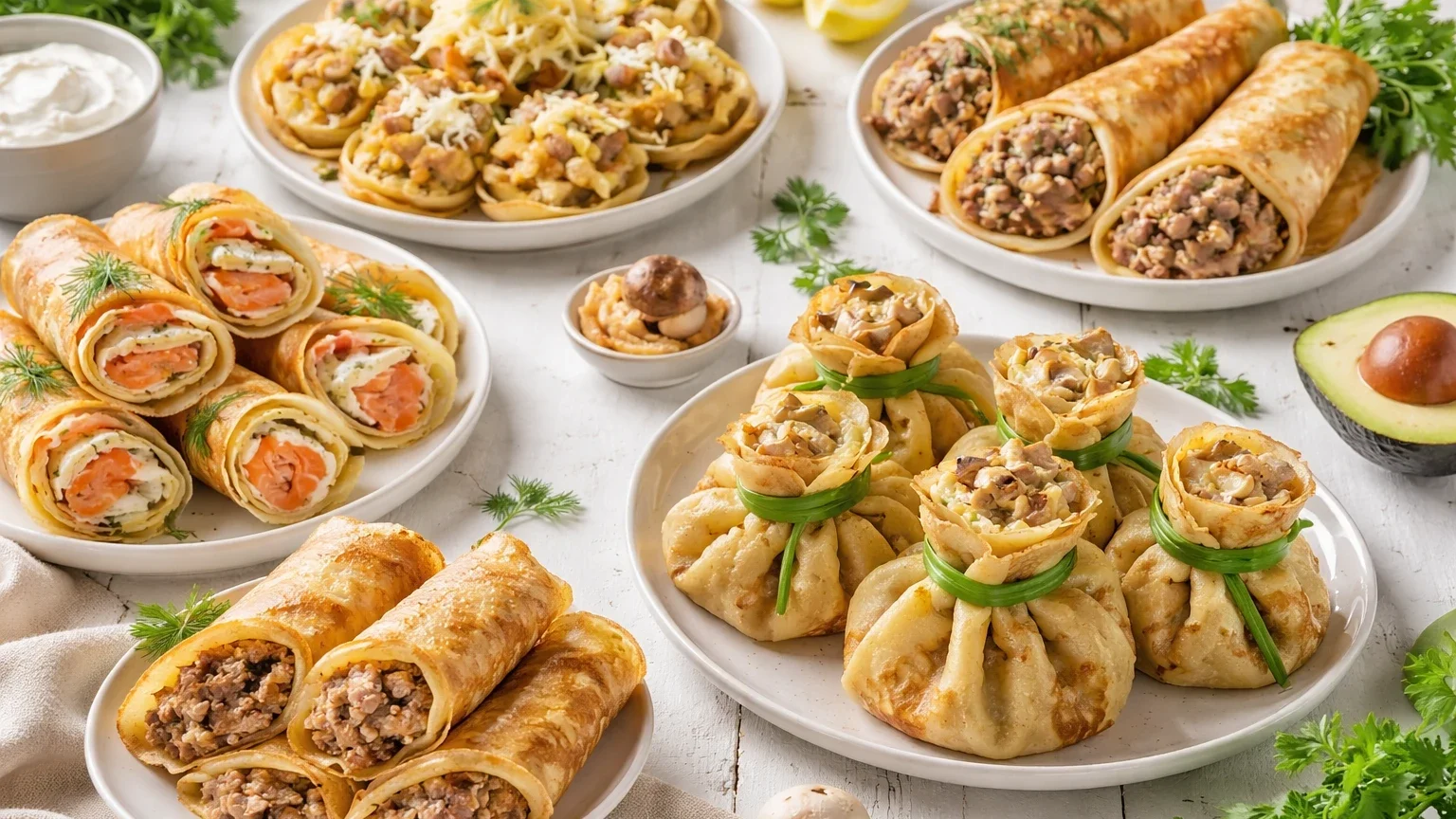 Готовьте побольше: 5 вкусных начинок для тоненьких блинчиков — лучшее для Масленицы