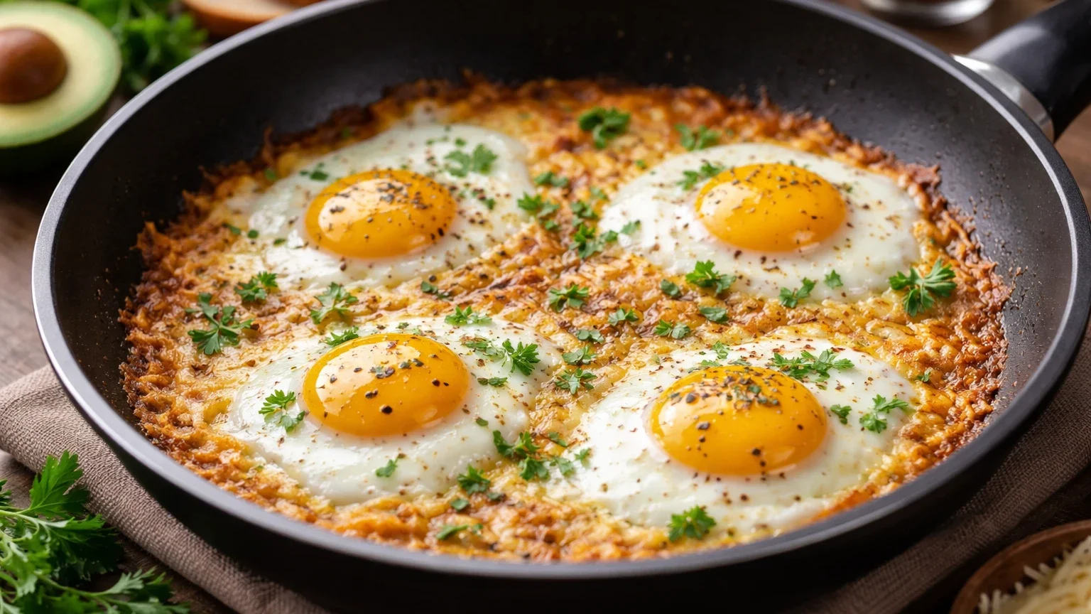 Царский завтрак за 15 минут: яйца с сырной корочкой — вкуснее любого омлета