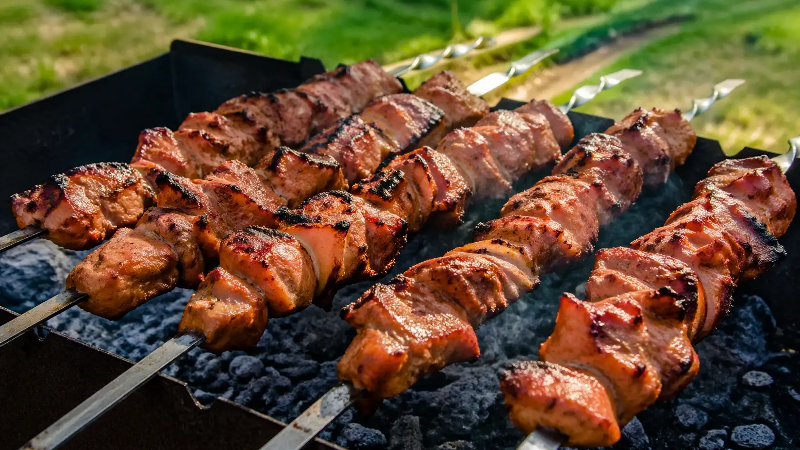 Королевский шашлык: 1 хитрость перед жаркой — мясо будет сочным и румяным