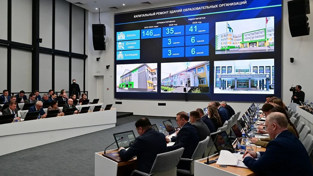 В Башкортостане в 2026 году отремонтируют 53 образовательных объекта