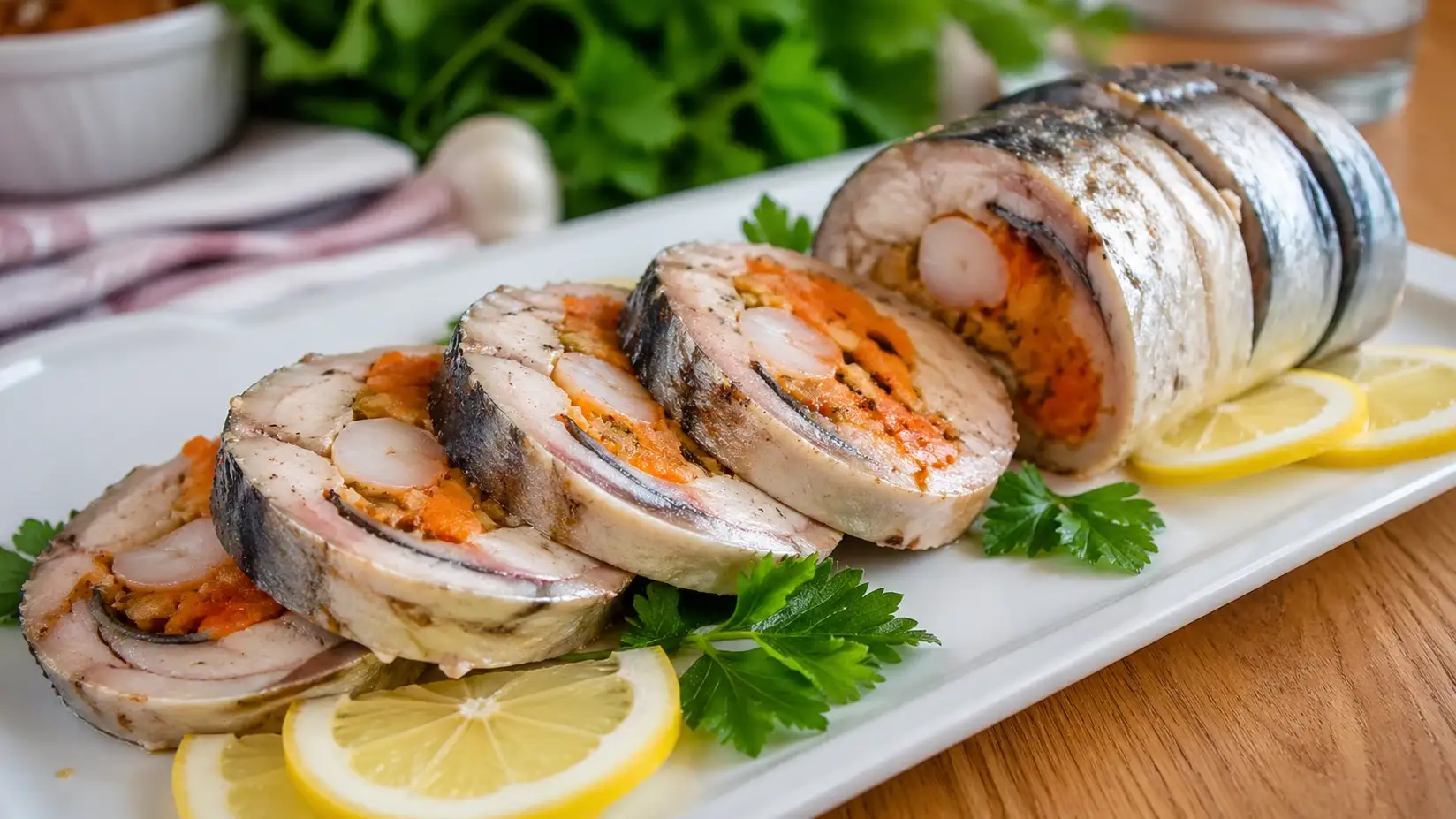 Праздничный рулет из скумбрии: изысканный вкус — просто, красиво, эффектно