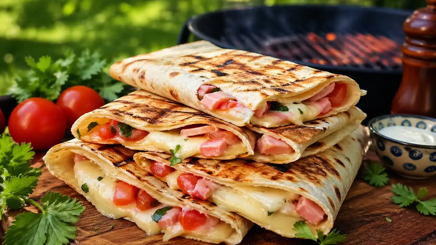 Хрустящий лаваш с сочной начинкой: 5 минут на мангале — и вкуснейшая закуска готова